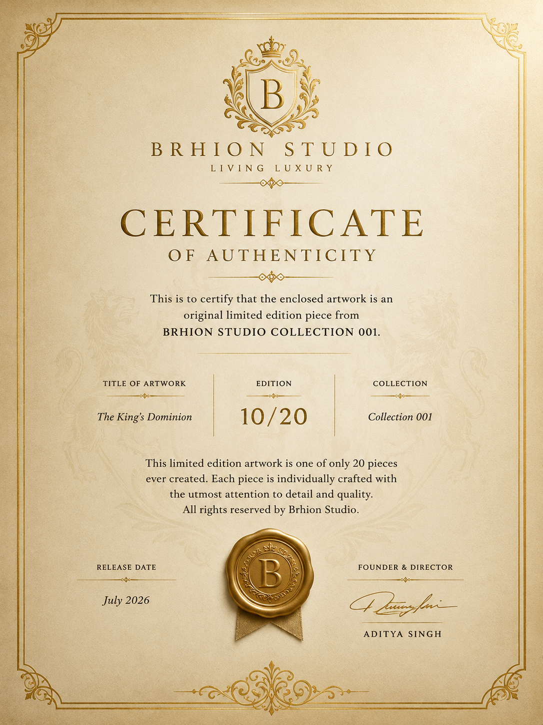 BRHION STUDIO COLLECTION 10