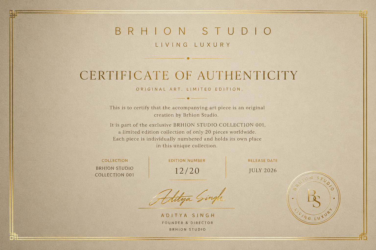 BRHION STUDIO COLLECTION 12