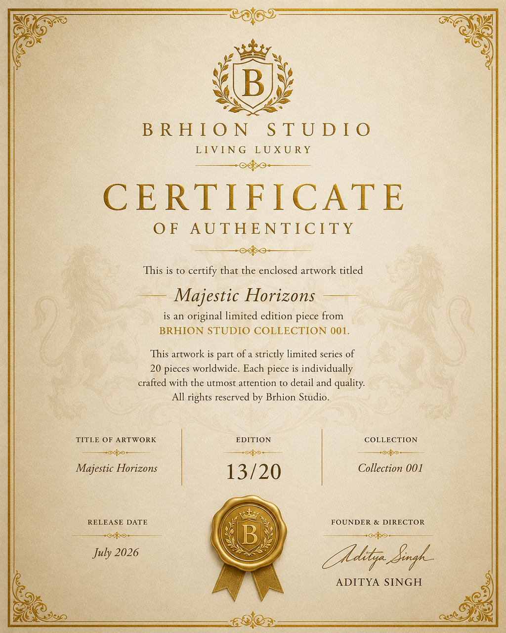 BRHION STUDIO COLLECTION 13