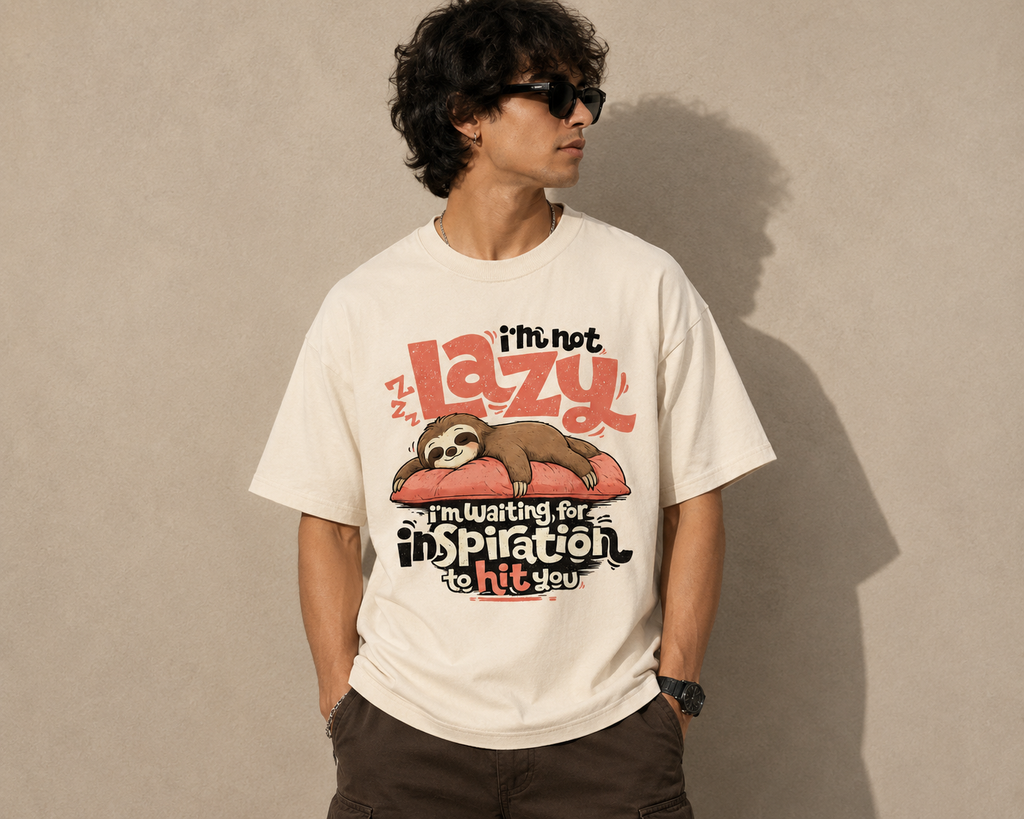 LAZY? NAH™ Men Oversized T-Shirt