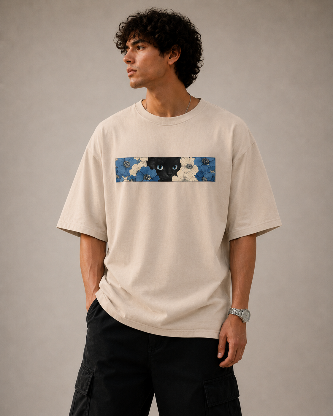 Midnight Bloom™ Oversized Tee